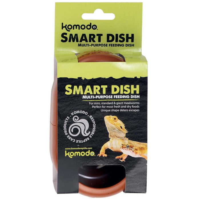 Komodo Smart Dish Multi-Purpose Feeding Dish - Brown - 5 in