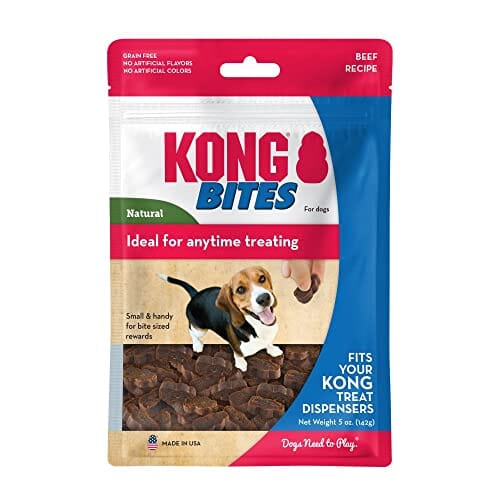 Kong Bites Dog Toy Stuffing Chewy Dog Treats - Beef - 5 Oz
