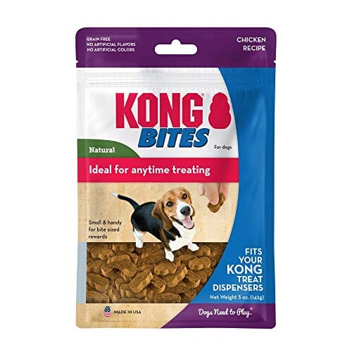 Kong Bites Dog Toy Stuffing Chewy Dog Treats - Chicken - 5 Oz