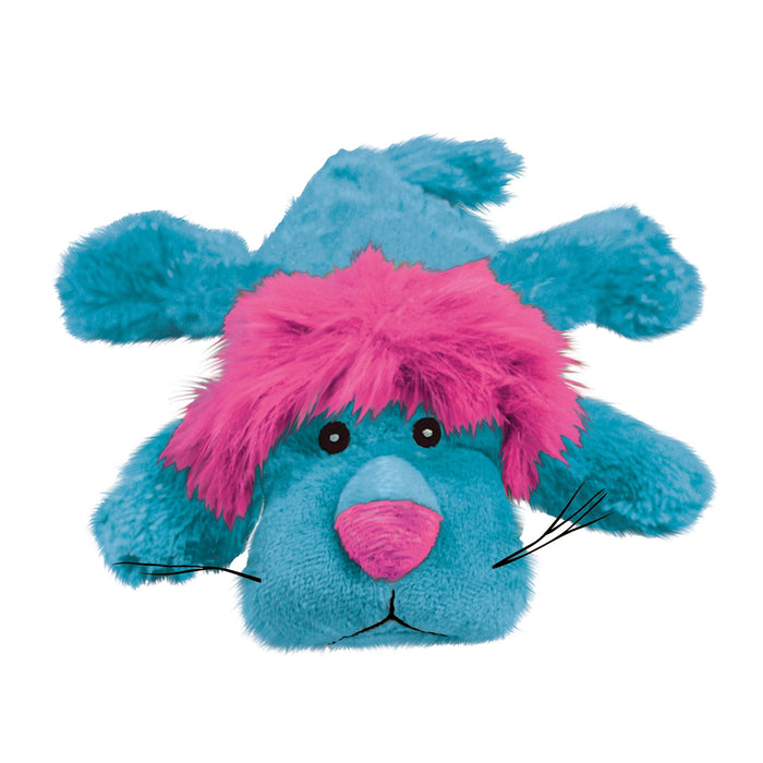 Kong Cozie King the Purple Haired Lion Plush Dog Toy - Blue - Small