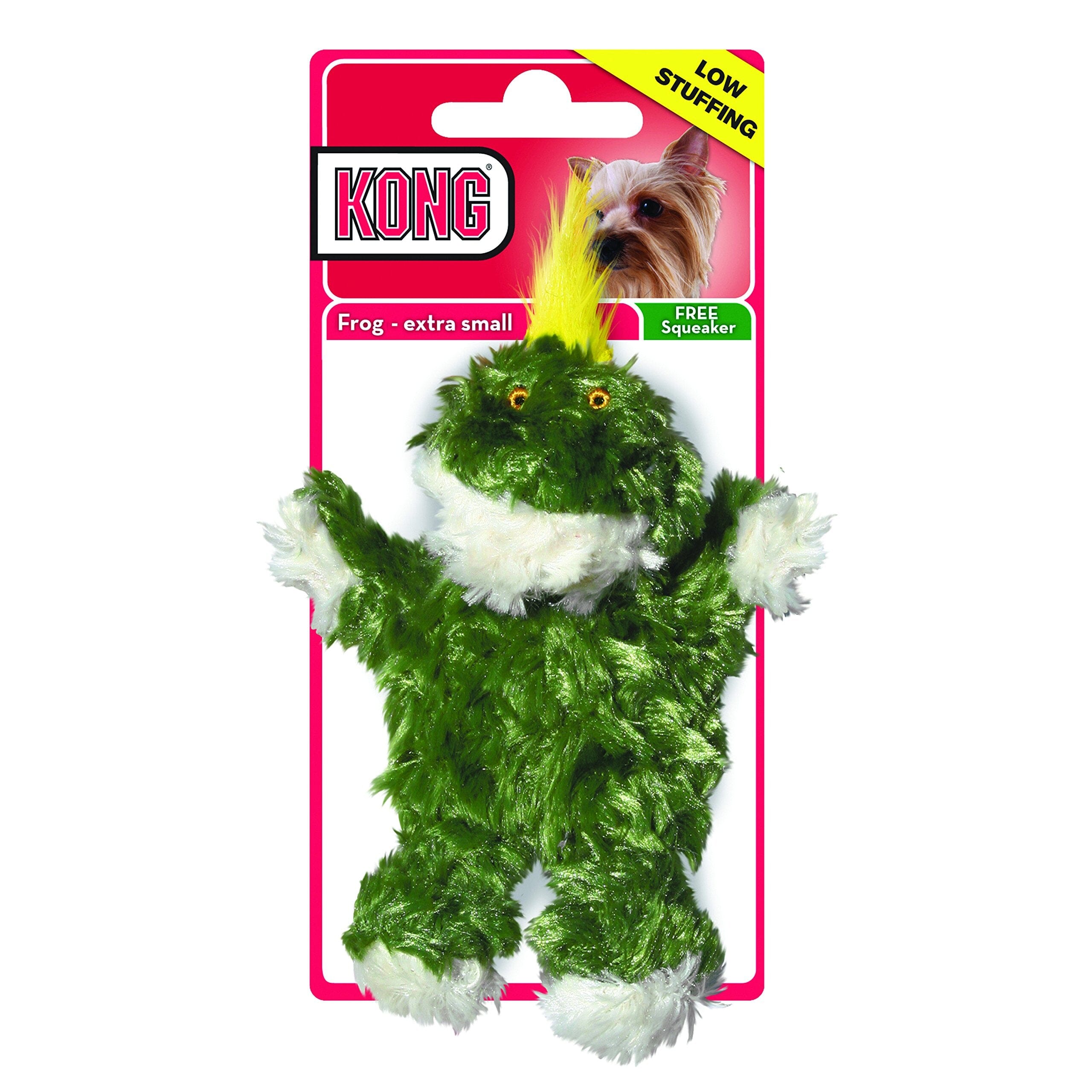 Kong Dr. Noyz Mini Frog Plush Dog Toy - Extra Small  