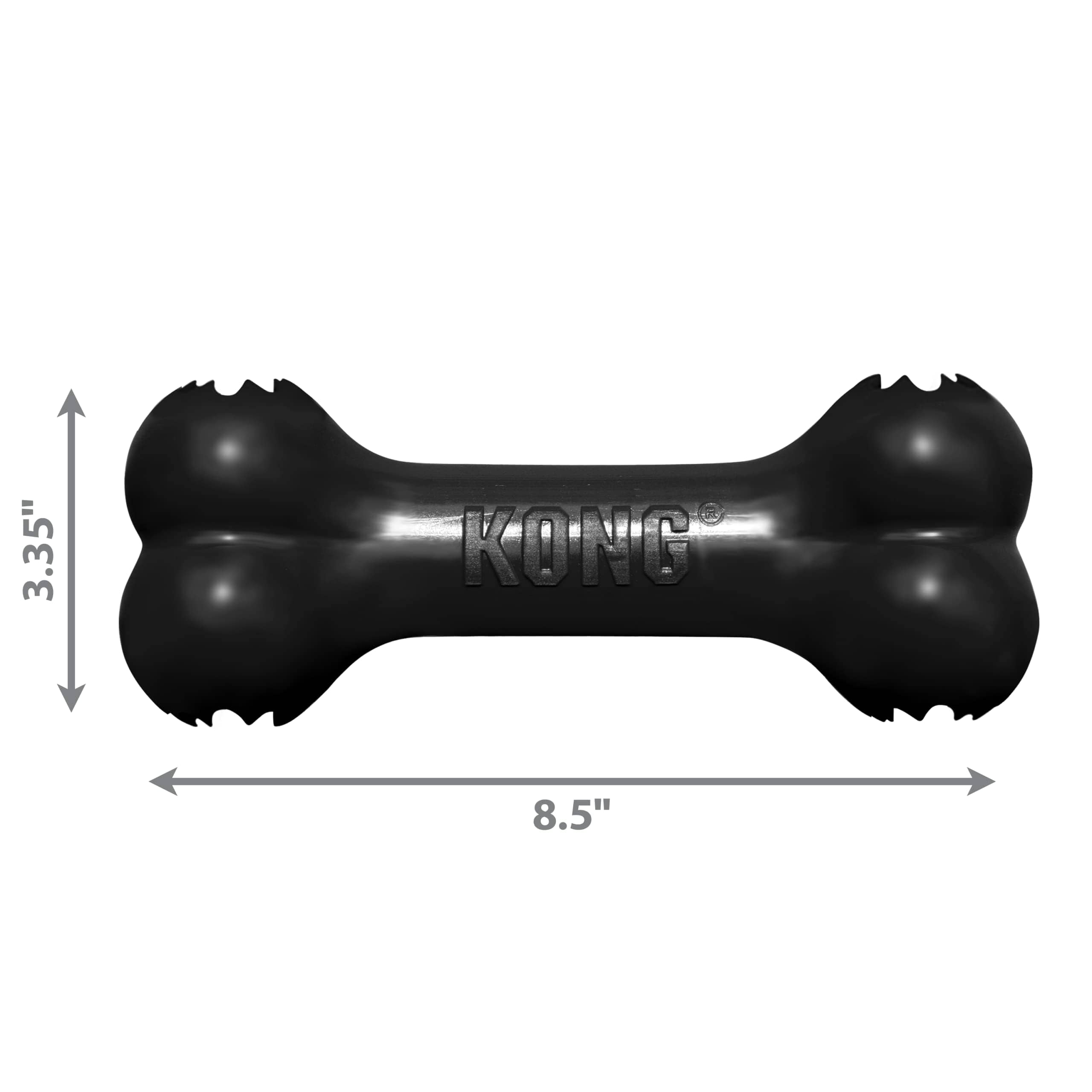 Kong Extreme Goodie Bone Toughest Natural Rubber Dog Toy - Black - Large  