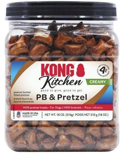 Kong Kitchen Creamy Pretzel Dog Biscuits Treats - 18 Oz