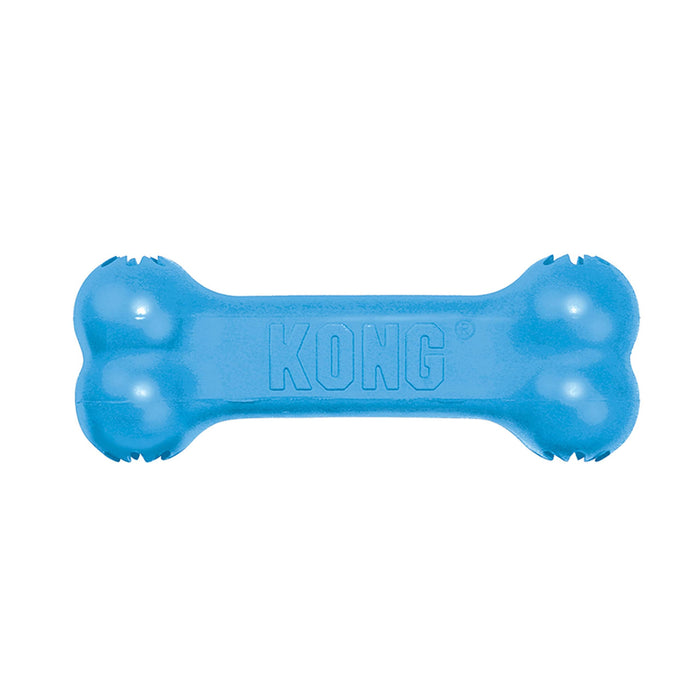 Kong Puppy Goodie Bone Teething Treat Dispensing Natural Rubber Dog Toy - Blue - Small