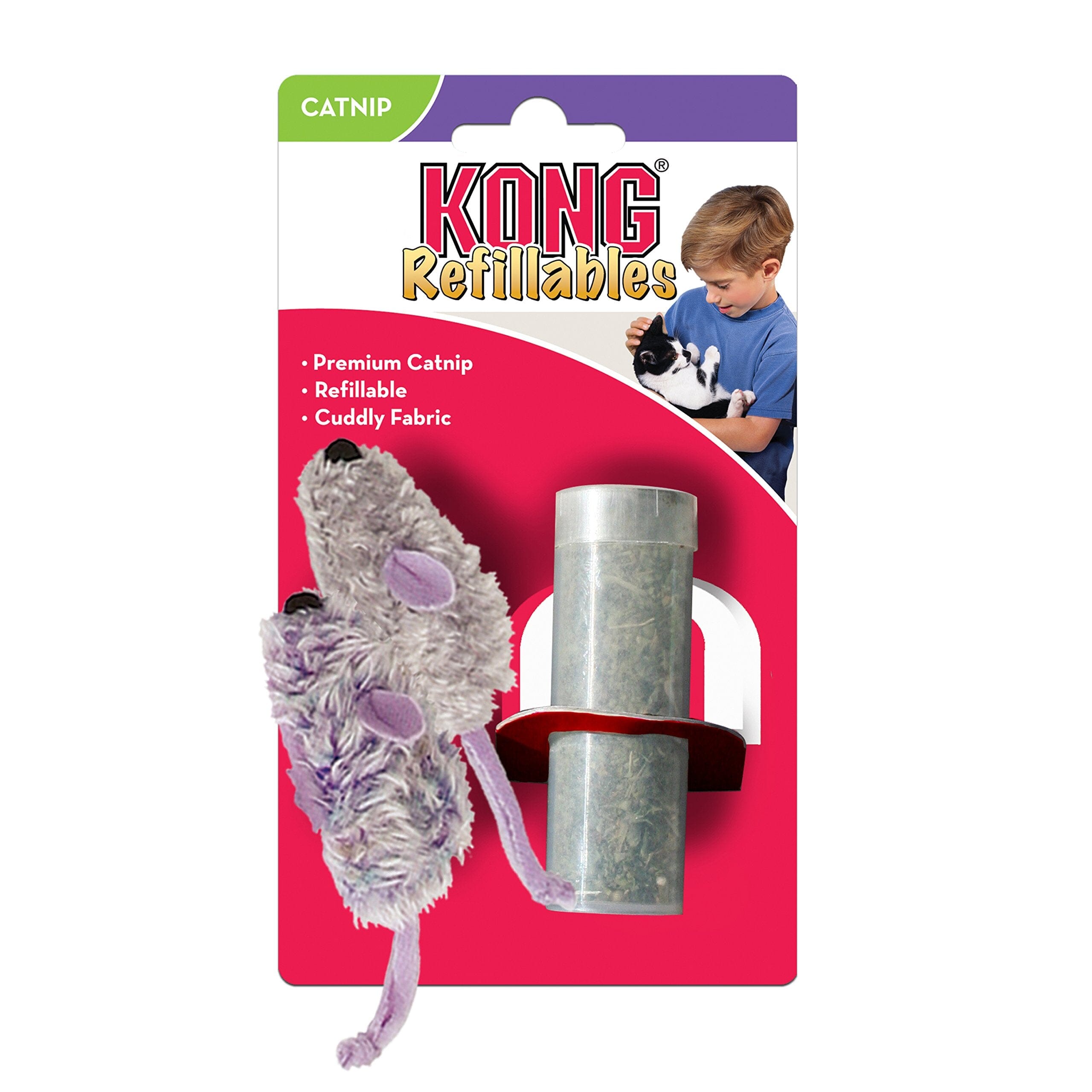 Kong Purple and Gray Mice Catnip Cat Toy  