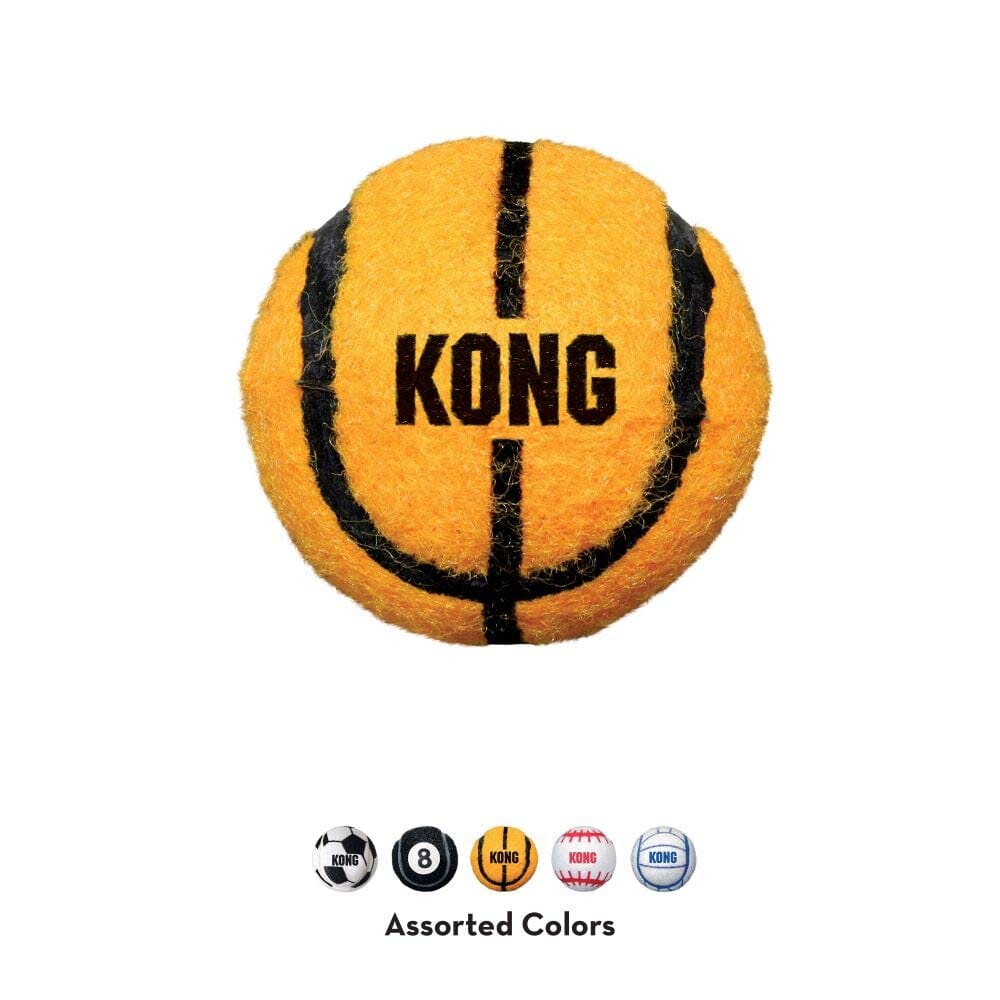 Kong Sport Balls Felt Dog Toys - Assorted - Large - 2 Pack  