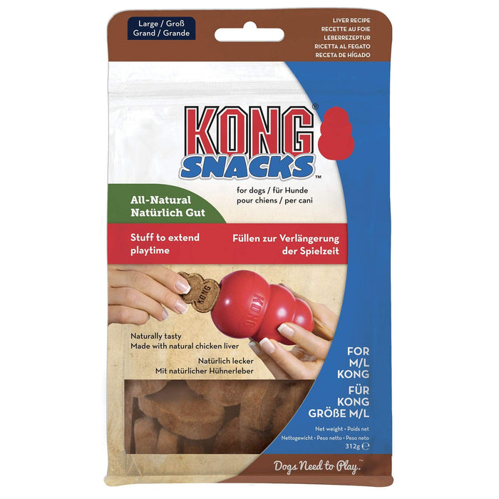 Kong Stuff N' Snack Natural Liver Dog Treats - Compatible with Kong Dog Toys - Large