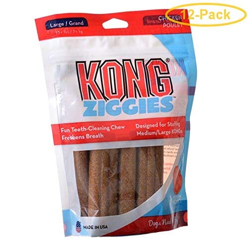 Kong Ziggies Dog Toy Stuffing Chewy Dog Treats - Chicken - Large - 6 Oz  