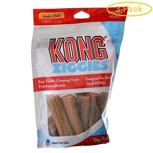 Kong Ziggies Dog Toy Stuffing Chewy Dog Treats - Chicken - Small - 6 Oz  