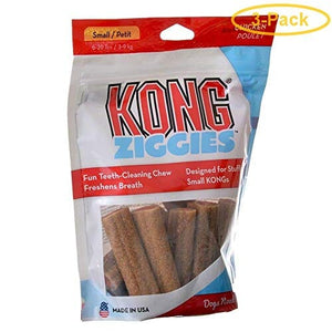 Kong Ziggies Dog Toy Stuffing Chewy Dog Treats - Chicken - Small - 6 Oz