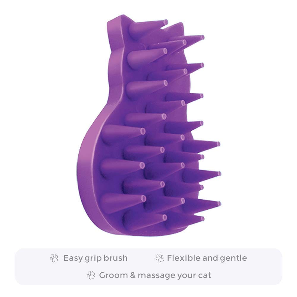 Kong Zoom Groom Raspberry Massaging and Grooming Cat Brush  