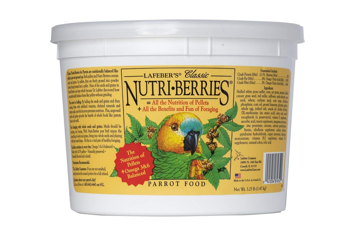 Lafeber® Classic Nutri-Berries Parrot Food - 3.25 Lbs  