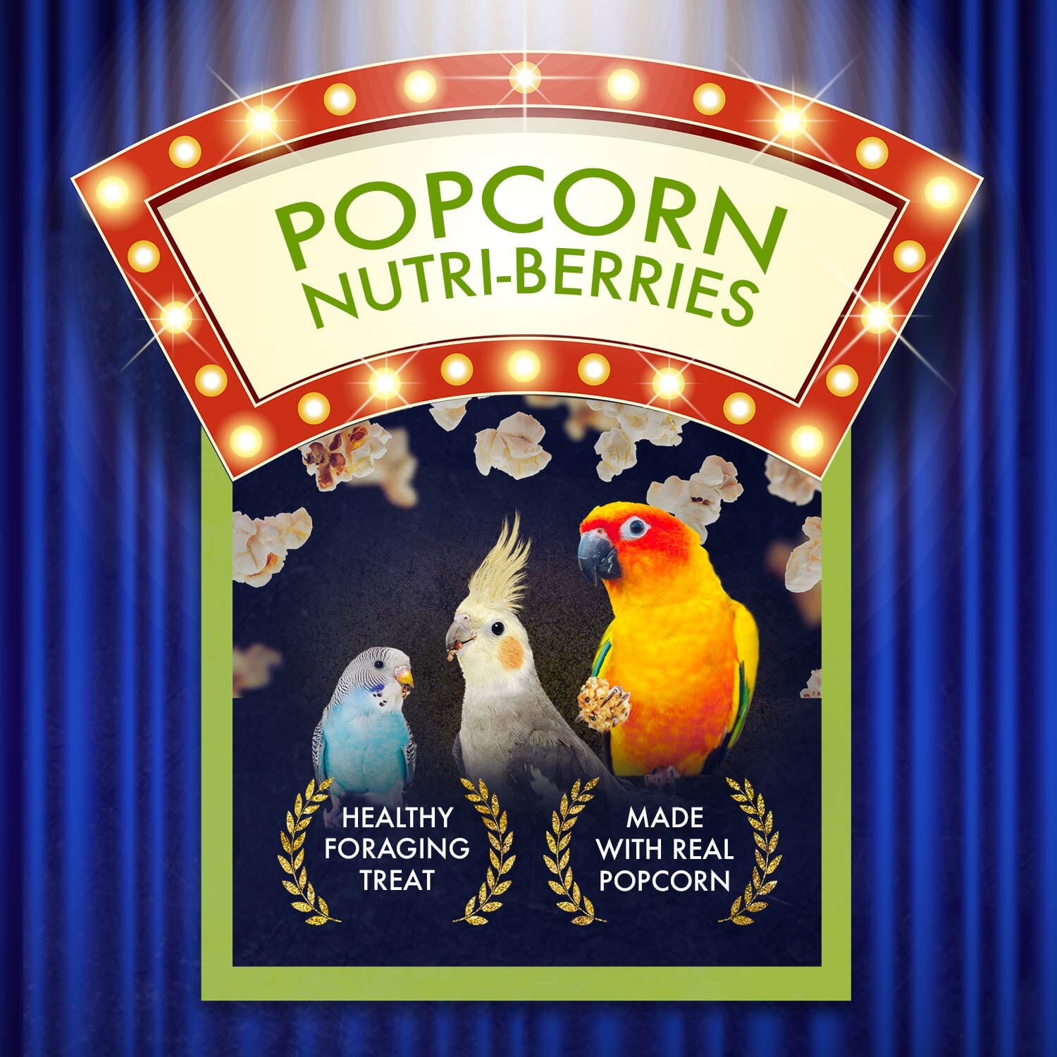 Lafeber's® Popcorn Nutri-Berrie Treats for Parakeet, Cockatiel, Lovebird & Conure - 4 Lbs  