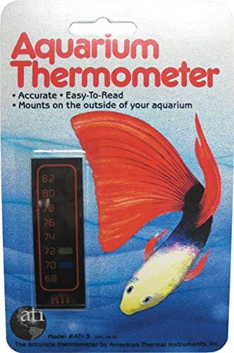 LCR Hallcrest Liquid Crystal Vertical Aquarium Thermometer - Small