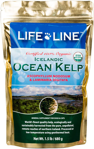 Life Line Vet Resource Group Organic Ocean Kelp Cat and Dog Supplements - 1.5 lb Bag