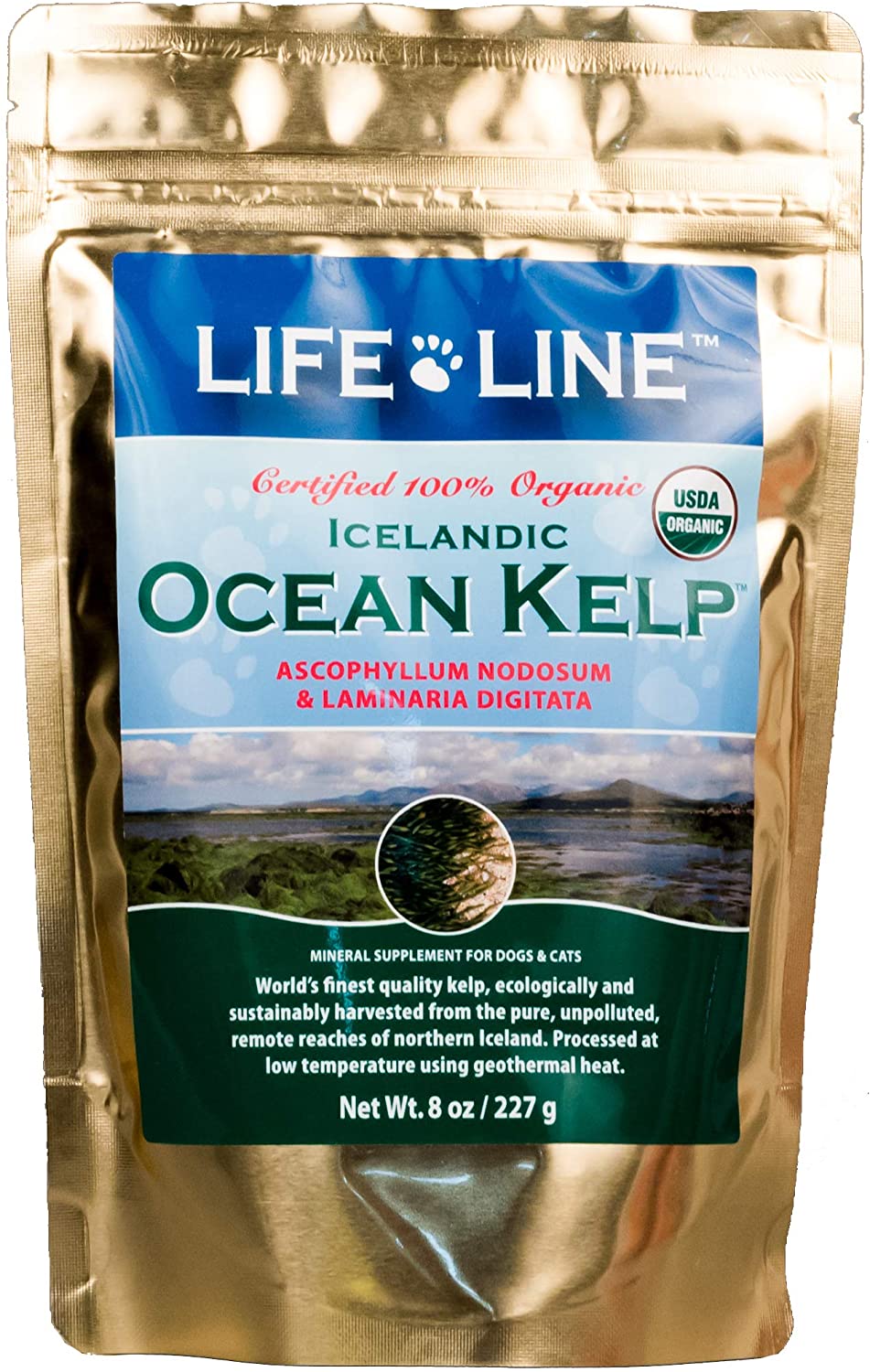 Life Line Vet Resource Group Organic Ocean Kelp Cat and Dog Supplements - 8 oz  