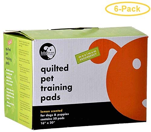 Lola Bean Quilted Training Pads 16" x 20" Lemon Scent - 50 Count