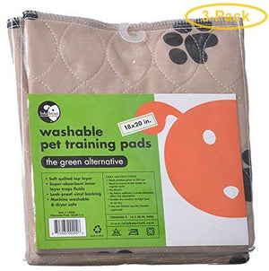 Lola Bean Washable and Re-usable Pet Training Pads 18"x20" - 2 Count