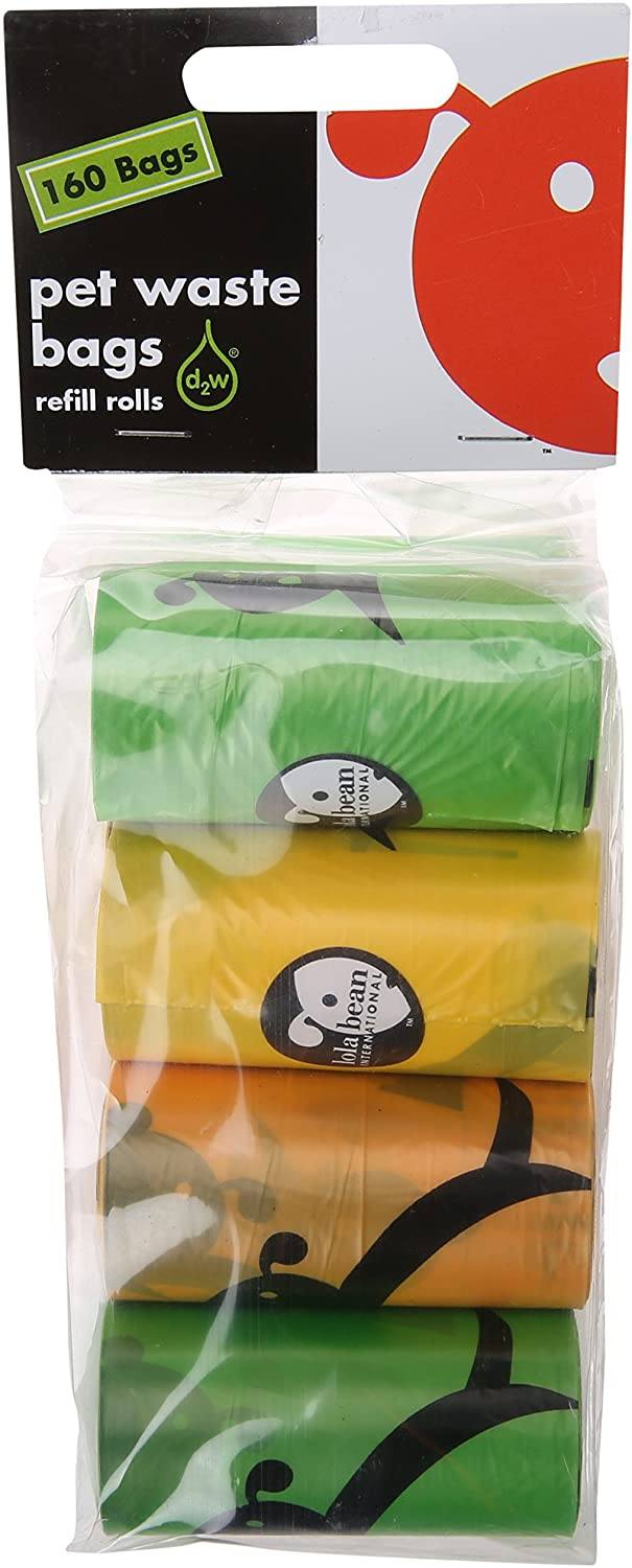 Lola Bean Waste P/U Bags- 8 Re-fill rolls (Unscented) - 160 Count