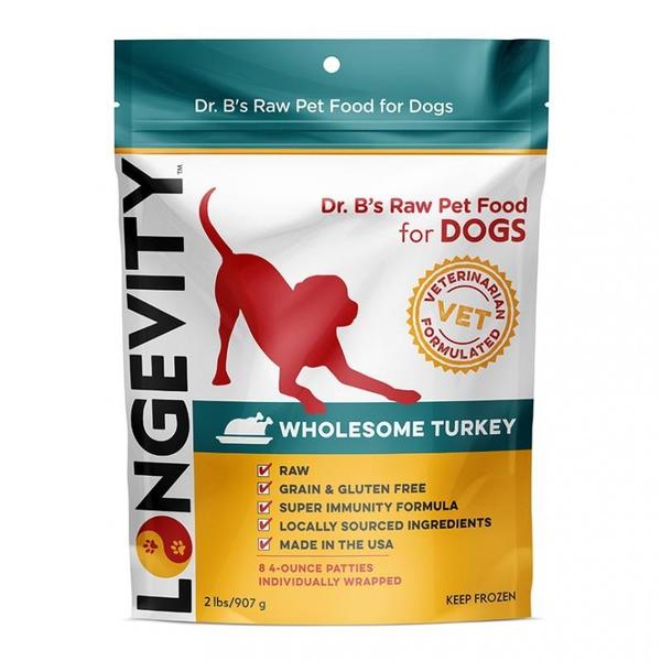 Longevity Raw Bites Wholesome Turkey Dehydrated Dog Treats - 4 oz  