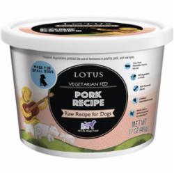 Lotus Frozen Raw Grain-Free Pork Frozen Dog Food - 17 Oz  