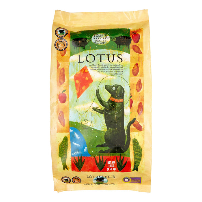 Lotus Grain-Free Lamb Turkey Liver Dry Dog Food - 10 lbs