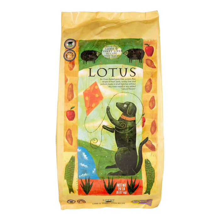 Lotus Grain-Free Lamb Turkey Liver Dry Dog Food - 20 lbs