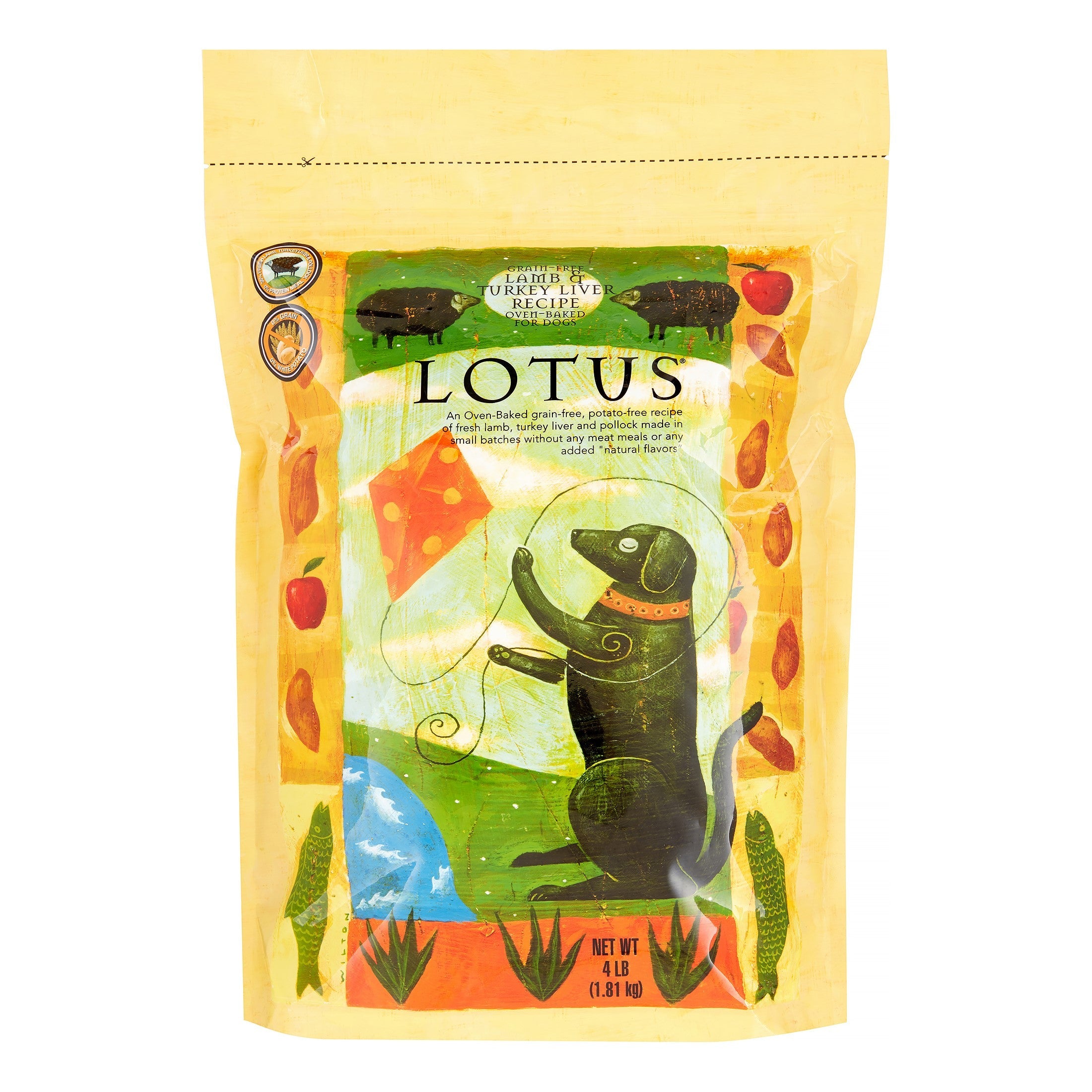 Lotus Grain-Free Lamb Turkey Liver Dry Dog Food - 4 lbs  