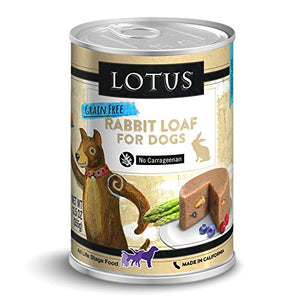 Lotus Grain-Free Loaf Rabbit Canned Dog Food - 12.5 Oz - Case of 12