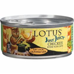 Lotus Just Juicy Stew Chicken Canned Cat Food - 5.3 Oz - Case of 24  