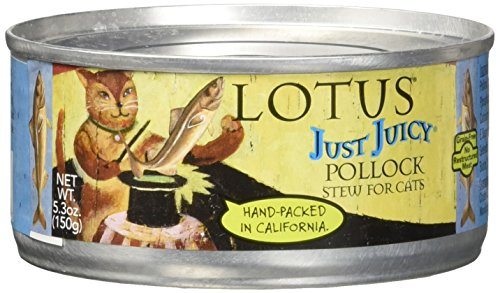 Lotus Just Juicy Stew Pollock Canned Cat Food - 5.3 Oz - Case of 24