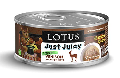 Lotus Just Juicy Stew Venison Canned Cat Food - 5.3 Oz - Case of 24  