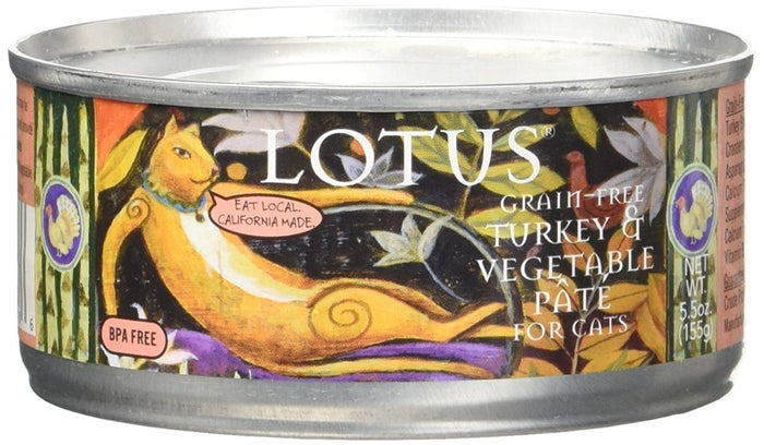 Lotus Pate Grain-Free Turkey Canned Cat Food - 5.3 Oz - Case of 24