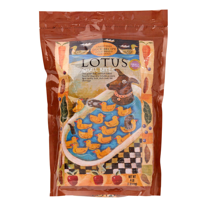 Lotus Small Bites Grain-Free Adult Duck Dry Dog Food - 4 lbs