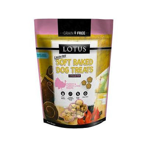 Lotus Soft Baked Grain-Free Dog Treats Turkey Liver - 10 Oz