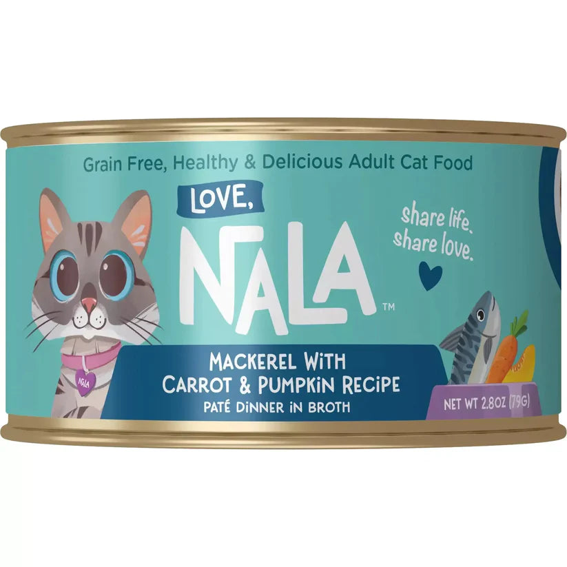 Love Nala Mackeral Carrot and Pumpkin Pate Canned Cat Food - 2.8 Oz - Case of 12  