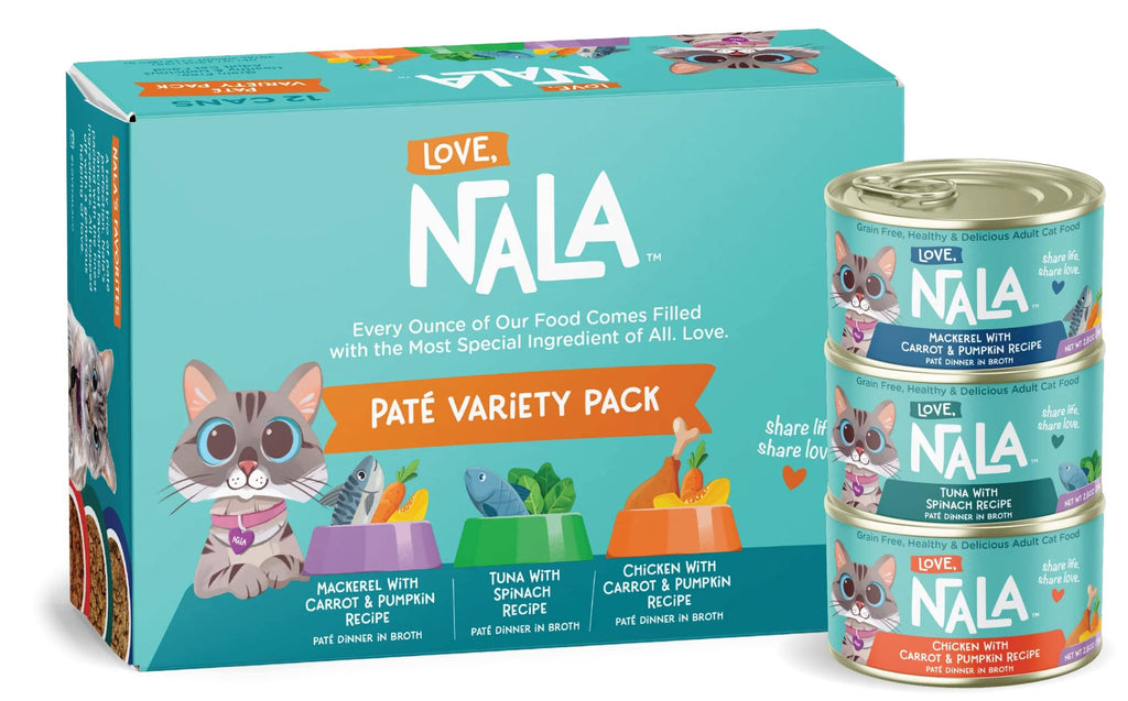 Love Nala Pate Canned Cat Food - Variety Pack - 2.8 Oz - Case of 12  