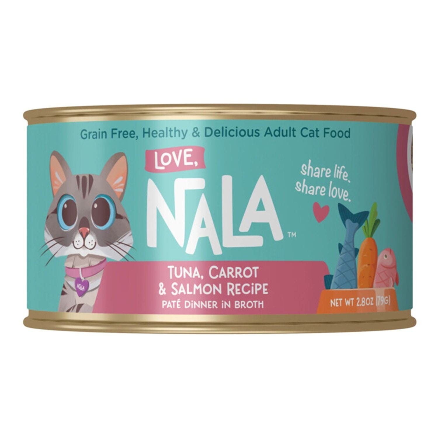 Love Nala Tuna and Salmon Flaked Canned Cat Food - 2.8 Oz - Case of 12  