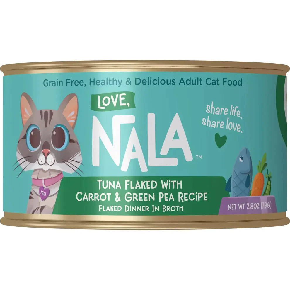 Love Nala Tuna Carrot and Peas Flaked Canned Cat Food - 2.8 Oz - Case of 12  