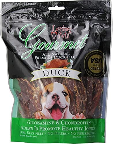 Loving Pets Gourmet Jerky with Glucosamine & Chondroitin Dog Jerky Treats - Duck - 12 Oz