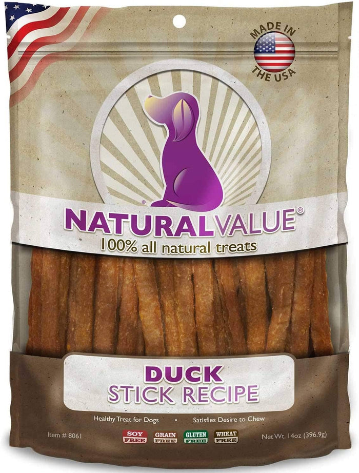 Loving Pets Natural Value USA Stick Recipe Natural Dog Chews - Duck - 14 Oz