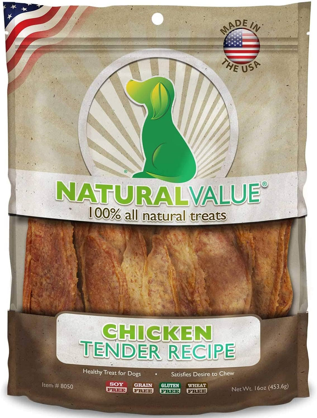 Loving Pets Natural Value USA Tender Recipe Natural Dog Chews - Chicken - 14 Oz  