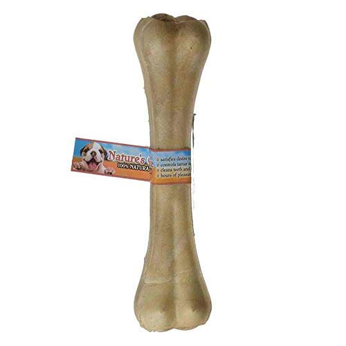 Loving Pets Nature's Choice Pressed Rawhide Bone Natural Dog Chews - Natural - 10 In - 10 Pack  