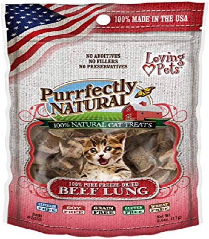 Loving Pets Purely NaturalLung Cat Treats - Beef - .6 Oz