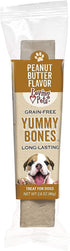 Loving Pets Yummy Bone Flavor Filled Bone Singles Natural Dog Chews - Peanut Butter - 2.8 Oz - 15 Pack  