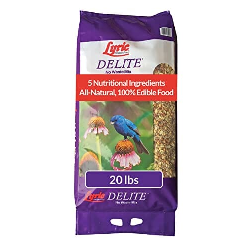 Lyric Delite No Waste Wild Bird Food Seed Mix - 20 Lbs  