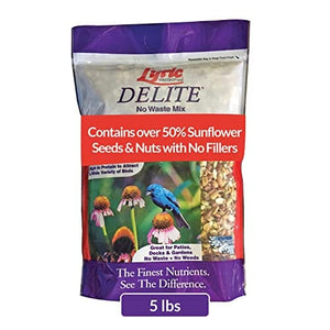 Lyric Delite No Waste Wild Bird Food Seed Mix - 5 Lbs - 8 Pack