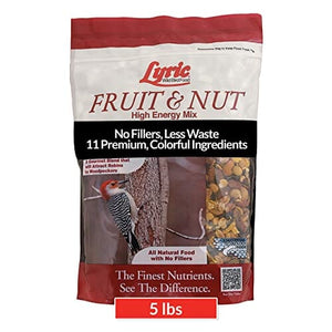 Lyric Fruit & Nut High Energy Wild Bird Food Seed Mix - 5 Lbs - 8 Pack