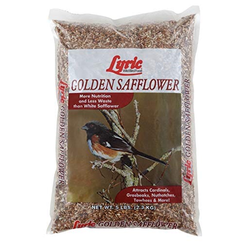 Lyric Golden Safflower Wild Bird Food - 5 Lbs - 8 Pack  