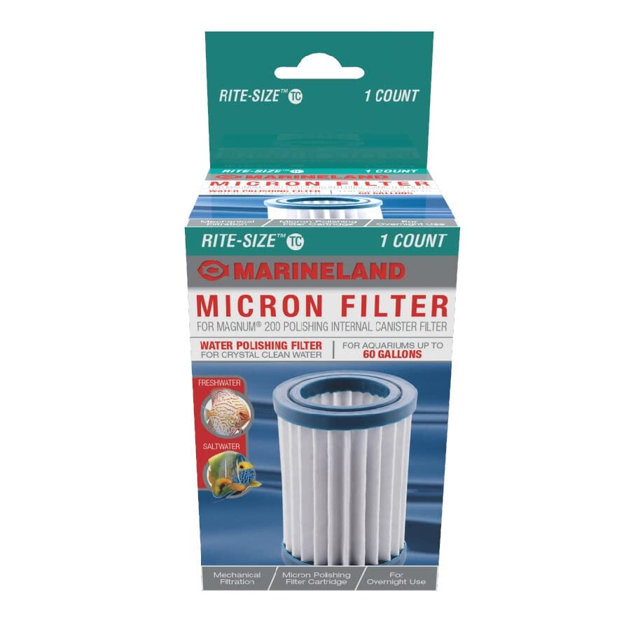 Marineland Magnum 200 Micron Polishing Filter Cartridge Aquarium Filter Insert - Up To 60 Gal  